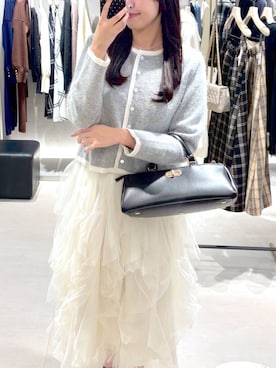 「アイテム（スカート）」を使った、andemiu_mizukiさん（レディース・170cm）の冬コーディネート