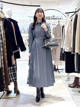 「アイテム（ワンピース/ドレス）」を使った、andemiu_mizukiさん（レディース・170cm）の冬コーディネート