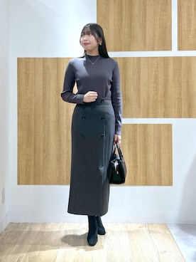 「Andemiu（アンデミュウ）のアイテム（ブーツ）」を使った、andemiu_mizukiさん（レディース・170cm）の秋コーディネート
