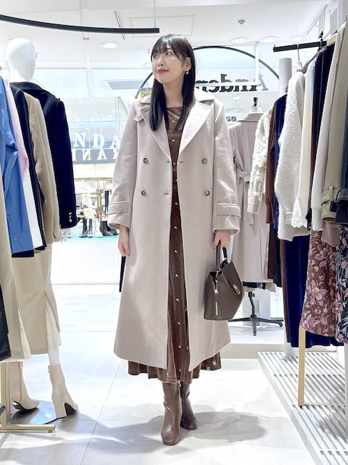 Andemiu ベロアシシュウロングワンピース ベロアシシュウロングワンピース603877（ワンピース）｜Andemiu