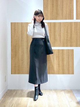 「Andemiu（アンデミュウ）のアイテム（ブーツ）」を使った、andemiu_mizukiさん（レディース・170cm）の秋コーディネート