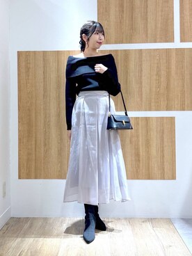 「Andemiu（アンデミュウ）のアイテム（バッグ）」を使った、andemiu_mizukiさん（レディース・170cm）の冬コーディネート