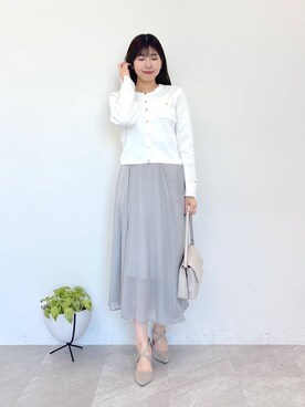 「Andemiu（アンデミュウ）の【セレモニー対応】セットバックパンプス 996359（パンプス）」を使った、andemiu_mizukiさん（レディース・170cm）の冬コーディネート