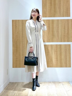 「Andemiu（アンデミュウ）のアイテム（ブーツ）」を使った、andemiu_mizukiさん（レディース・170cm）の秋コーディネート