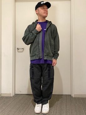 「アイテム（パーカー）」を使った、hryk1998さん（メンズ・167cm）の夏コーディネート