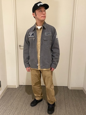 「AVIREX（アヴィレックス）のアイテム（その他アウター）」を使った、hryk1998さん（メンズ・167cm）の春コーディネート