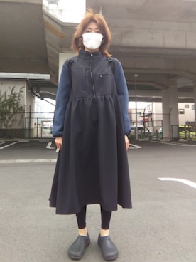 「H&M（エイチ・アンド・エム）のアイテム（ワンピース/ドレス）」を使った、 可奈さん（レディース・164cm）の春コーディネート