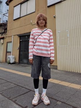 「INGNI（イング）のアイテム（デニムパンツ、ブラック系）」を使った、 ダイエット目標50kgさん（レディース・164cm）の夏コーディネート