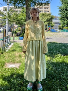 「crocs（クロックス）のアイテム」を使った、 可奈さん（レディース・164cm）の夏コーディネート