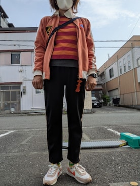 「POLO RALPH LAUREN（ポロ ラルフ ローレン）のアイテム（Tシャツ/カットソー、オレンジ系）」を使った、 可奈さん（レディース・164cm）の春コーディネート