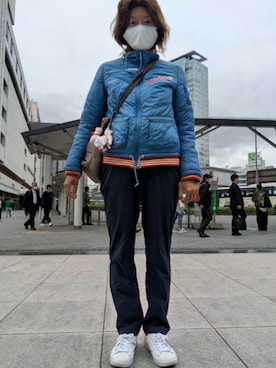 「adidas（アディダス）のアイテム（ダウンジャケット/コート）」を使った、 可奈さん（レディース・164cm）の春コーディネート