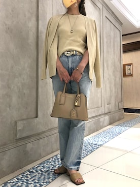 「アイテム（アンサンブル、ゴールド系）」を使った、jinny12さん（レディース・163cm）の秋コーディネート