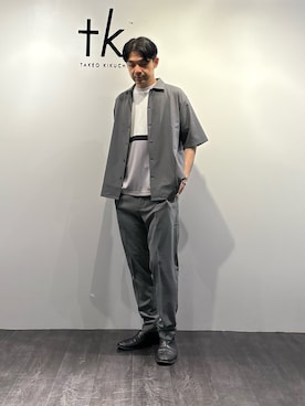 「tk.TAKEO KIKUCHI（ティーケータケオキクチ）のアイテム（ブレスレット）」を使った、gan0415さん（メンズ・175cm）の夏コーディネート
