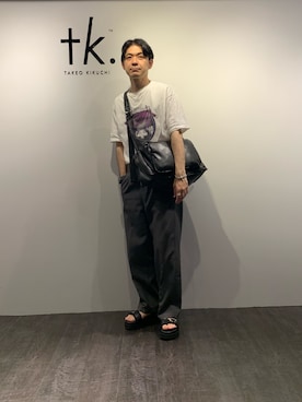 「tk.TAKEO KIKUCHI（ティーケータケオキクチ）のアイテム（アクセサリー）」を使った、gan0415さん（メンズ・175cm）の夏コーディネート