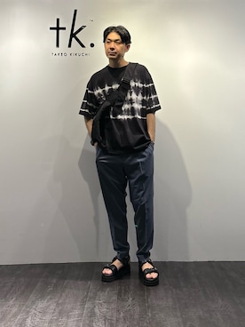 「tk.TAKEO KIKUCHI（ティーケータケオキクチ）のアイテム（ブレスレット）」を使った、gan0415さん（メンズ・175cm）の春コーディネート