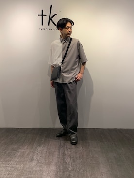 「tk.TAKEO KIKUCHI（ティーケータケオキクチ）のアイテム（アクセサリー）」を使った、gan0415さん（メンズ・175cm）の夏コーディネート