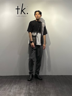 「tk.TAKEO KIKUCHI（ティーケータケオキクチ）のアイテム（ブレスレット）」を使った、gan0415さん（メンズ・175cm）の夏コーディネート