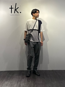 「tk.TAKEO KIKUCHI（ティーケータケオキクチ）のアイテム（ブレスレット）」を使った、gan0415さん（メンズ・175cm）の夏コーディネート