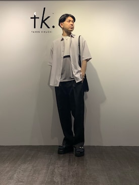 「tk.TAKEO KIKUCHI（ティーケータケオキクチ）のアイテム（アクセサリー）」を使った、gan0415さん（メンズ・175cm）の夏コーディネート