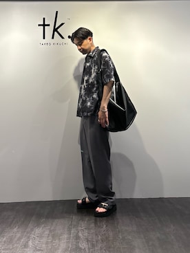 「tk.TAKEO KIKUCHI（ティーケータケオキクチ）のアイテム（アクセサリー）」を使った、gan0415さん（メンズ・175cm）の夏コーディネート