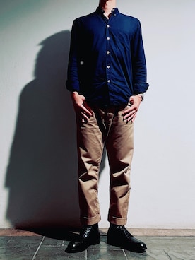 「HELMUT LANG（ヘルムートラング）のアイテム（トップス）」を使った、yuya55555さん（メンズ・184cm）の秋コーディネート