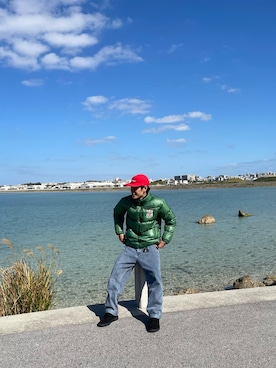 「OAKLEY（オークリー）のアイテム（キャップ）」を使った、bungoroさん（メンズ・183cm）の冬コーディネート