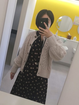 「古着ワンピース」｜の🌼さん（レディース・151cm）の冬コーディネート