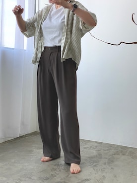 「Dita Muaj.（ディータムアージュ）のアイテム（パンツ）」を使った、llllllnさん（レディース・165cm）の夏コーディネート