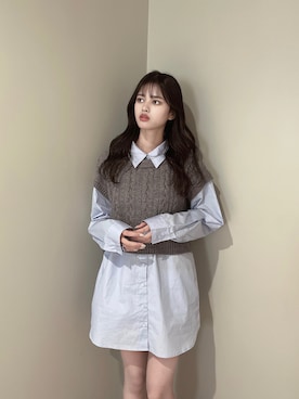 「韓国好きな人と繋がりたい」｜aki さん（レディース・164cm）の冬コーディネート