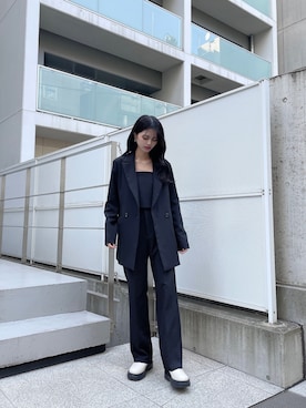 「韓国コーデ」｜「アイテム（その他トップス）」を使った、aki さん（レディース・164cm）の冬コーディネート