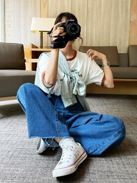 「Mayree（メイリー）のアイテム（パンツ）」を使った、ukiさん（レディース・160cm）の秋コーディネート