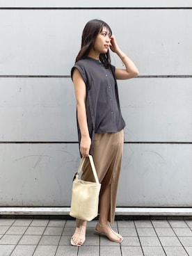 「ごきげんウィーク」｜「アイテム（その他シューズ）」を使った、EBINAさん（レディース・166cm）の春コーディネート