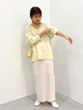 「PAPILLONNER（パピヨネ）のアイテム（シューズ）」を使った、EBINAさん（レディース・166cm）の夏コーディネート