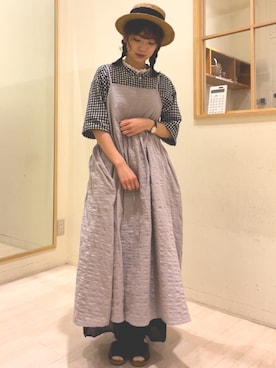 「キャミソールワンピ」｜ちぃ🐼さん（レディース・158cm）の夏コーディネート