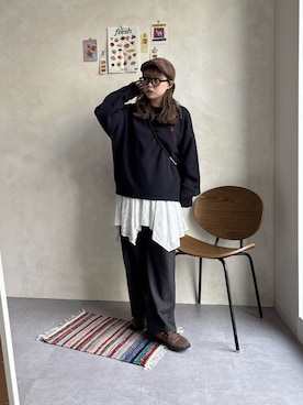 「アイテム（その他アウター）」を使った、FUKAさん（レディース・157cm・20代）の冬コーディネート