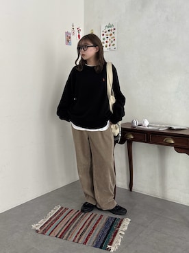 「アイテム（ブルゾン）」を使った、FUKAさん（レディース・157cm・20代）の冬コーディネート