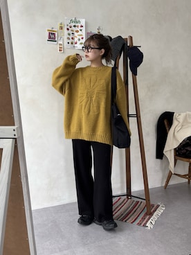 「アイテム（ブルゾン）」を使った、FUKAさん（レディース・157cm・20代）の冬コーディネート