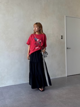 「ミッキーT」｜FUKAさん（レディース・157cm）の夏コーディネート