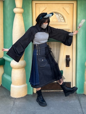 「jouetie（ジュエティ）のアイテム（ライダースジャケット）」を使った、sstokimekiさん（レディース・160cm）の秋コーディネート