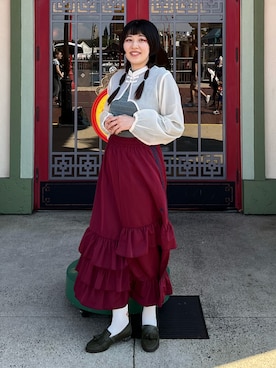 「アイテム（ローファー、グリーン系）」を使った、sstokimekiさん（レディース・160cm）の秋コーディネート