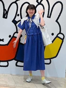 「アイテム（シャツワンピース）」を使った、sstokimekiさん（レディース・160cm）の夏コーディネート
