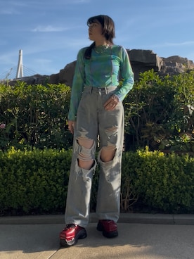 「jouetie（ジュエティ）のアイテム（スニーカー）」を使った、sstokimekiさん（レディース・160cm）の夏コーディネート