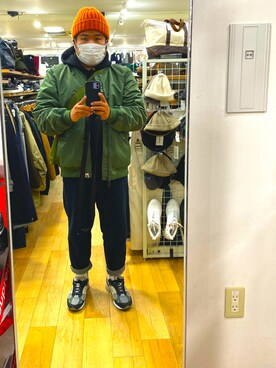 「デブでもオシャレしたい」｜「アイテム（ニットキャップ/ビーニー）」を使った、ryuusuke0856さん（メンズ・171cm）の冬コーディネート