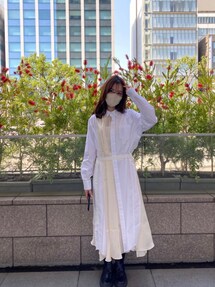 sacai - sacai レイヤードブラウス シャツ ワンピース 黒 mm6 マルジェラ ys sacai サカイ 23AW Cotton Jersey x Satin Dress コンビドレス