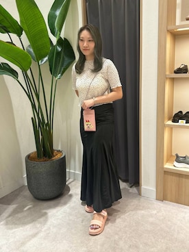「ORiental TRaffic（オリエンタルトラフィック）のアイテム（ショルダーバッグ）」を使った、りささん（レディース・160cm）の夏コーディネート