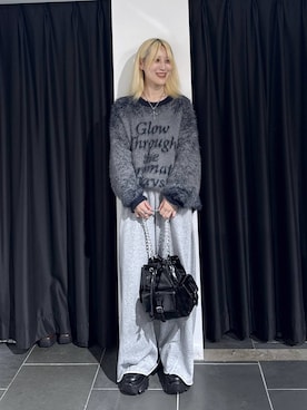 「PAGEBOY（ページボーイ）のサイドタックルーズウラケパンツ/イージーパンツ【4color・2size】（スウェットパンツ）」を使った、みはるんさん（レディース・160cm）の秋コーディネート