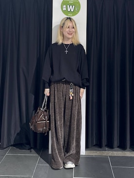 「PBLIM（ページボーイリム）のアイテム（Tシャツ/カットソー）」を使った、みはるんさん（レディース・160cm）の秋コーディネート