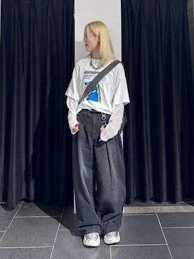 「PBLIM（ページボーイリム）のアイテム（Tシャツ/カットソー）」を使った、みはるんさん（レディース・160cm）の秋コーディネート