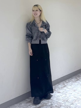 「PAGEBOY（ページボーイ）のハートマンテルネックレス3（ネックレス）」を使った、みはるんさん（レディース・160cm）の秋コーディネート
