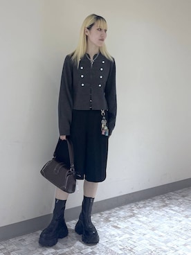 「PAGEBOY（ページボーイ）のZIPショートブーツ【消臭/抗菌防臭】（ブーツ、ブラック系）」を使った、みはるんさん（レディース）の秋コーディネート
